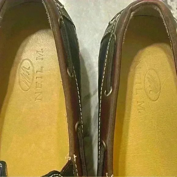 Neil M. Loafers Mens Size 9.5 Casual Comfort Shoes Mocs Brown Leather Vacation - Picture 6 of 10